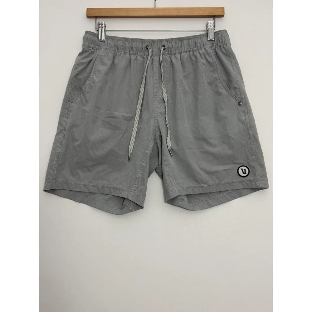 Vuori Kore Lined Shorts Mens Small Gray Athletic Running Training Gym Lounge